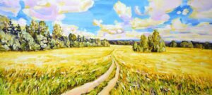 August. Yellow field.