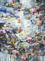 Artist Uladzimir Hurbo. Expressionist paintings on the theme of nature: Water lilies