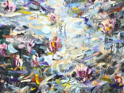 Artist Uladzimir Hurbo. Expressionist paintings on the theme of nature: Water lilies