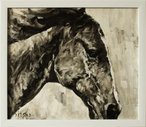 Black and White V Horse series